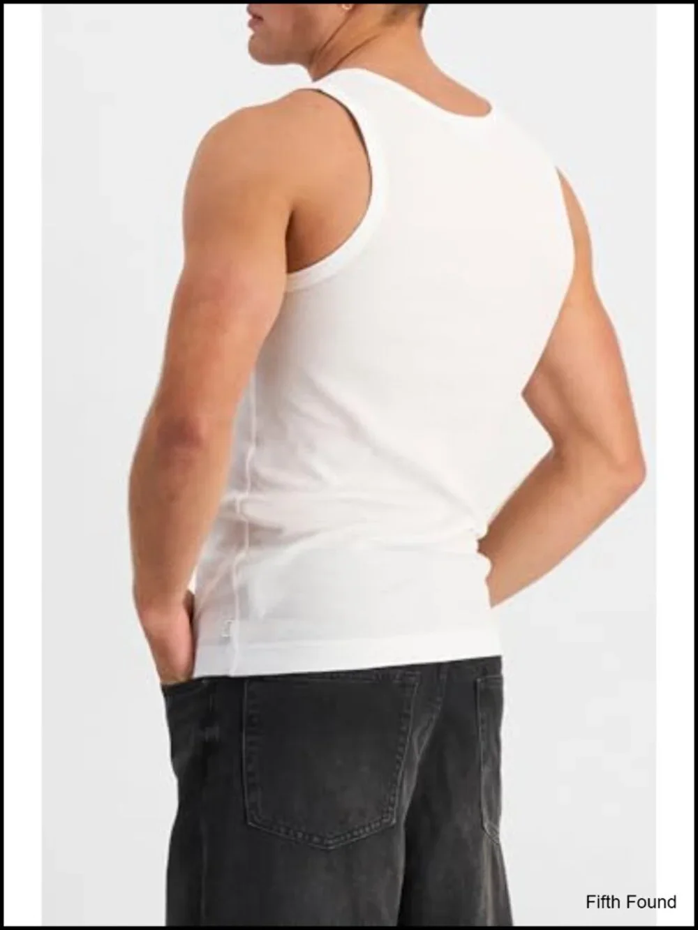 Men's 2-Pack Cotton Rib Tank Undershirts with Scoop Neck